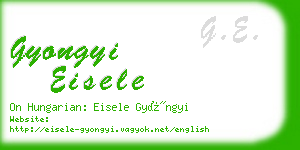 gyongyi eisele business card